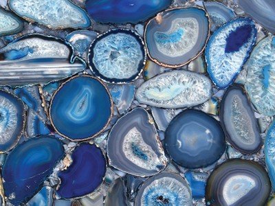Blue Agate surface, close up — semi-precious stone