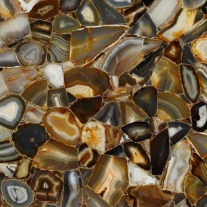 Brown Agate tile — semi-precious stone